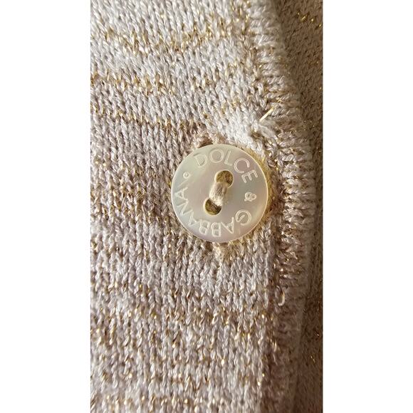 Dolce and Gabbana Vintage Button Down Sweater Cardigan Viscose Blend, Sz S - Picture 7 of 12